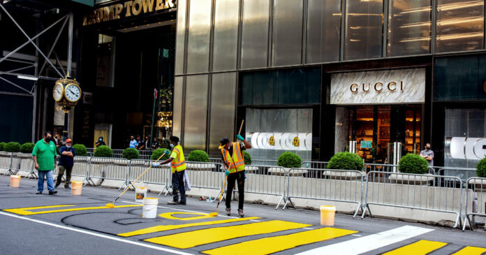 N.Y.C. Paints ‘Black Lives Matter’ in Front of Trump Tower